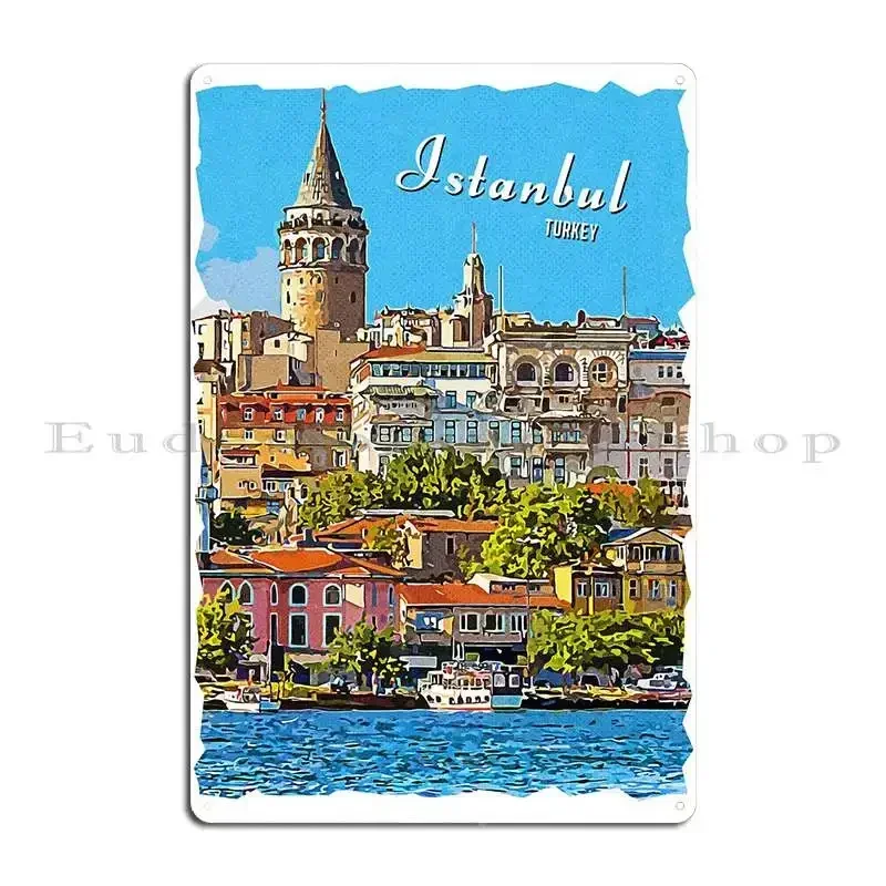 Istanbul Metal Plaque Kitchen Wall Mural Designer Party Poster Tin Sign Poster