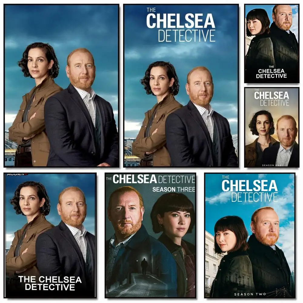 tv series T-The Chelsea Detective-E Poster Removable Wall Sticker for Home Cafe Bar Office Interior Decor