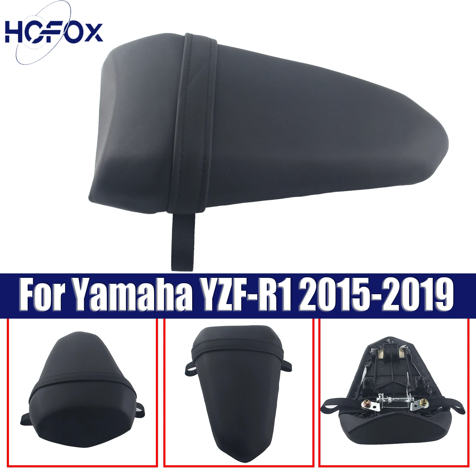 

For Yamaha YZF-R1 2015-2019 Black Rear Passenger Seat Pillion Cushion