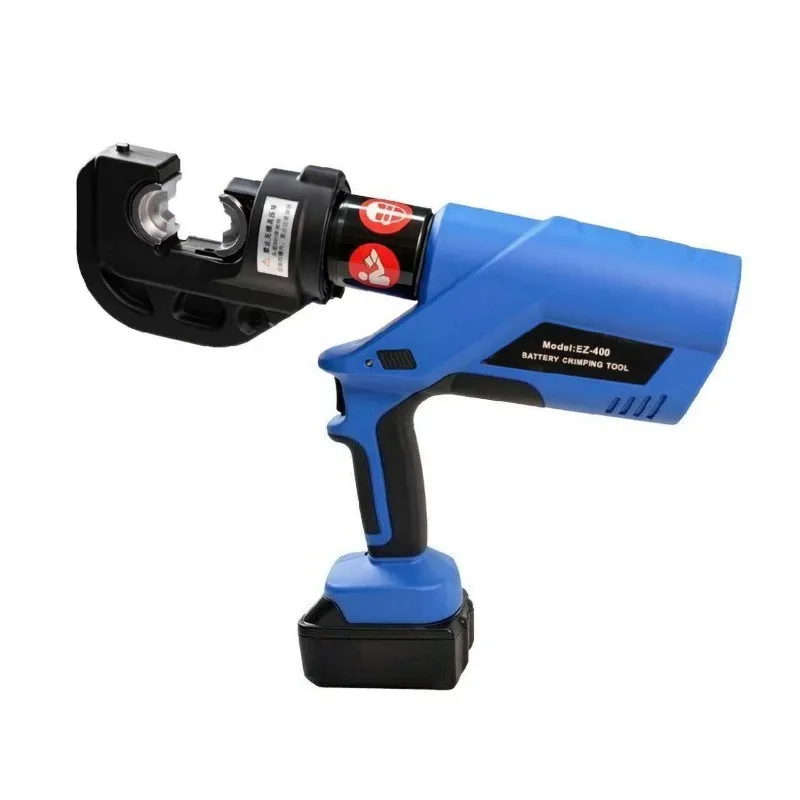 Portable Rechargeable Hydraulic Crimping Pliers EZ-400 Electric Cable Lug Crimper Battery Powered Wire Pres