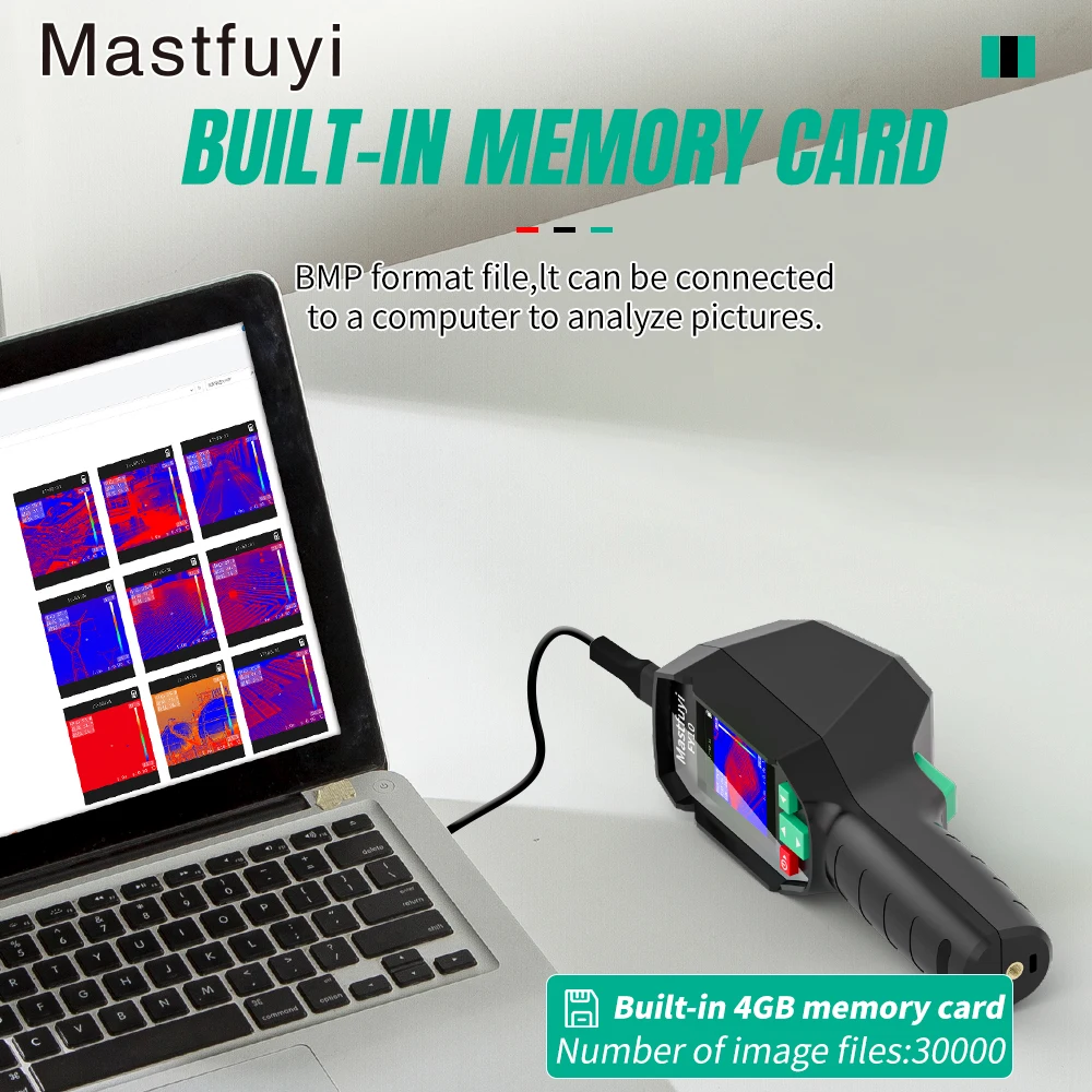 Kamera termowizyjna MASTFUYI FY10/11, rozdzielczość IR 240x320, ręczna kamera na podczerwień do napraw PCB, inspekcji rurociągów i zastosowań przemysłowych.