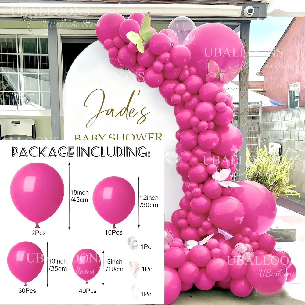 MicroPlush Twilight Pink Ballonbogen 5/10/12/18 Zoll Dusty Boho Haze Pink Ballons Girlande für Geburtstag Babyparty Hochzeit Party Dekor 3