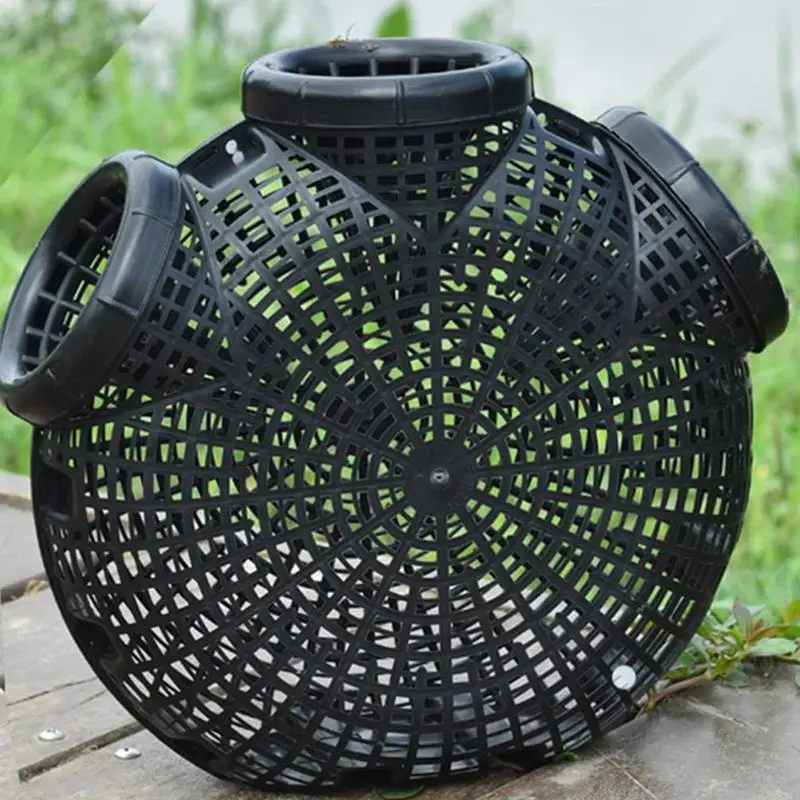 

3 holes Outdoor Fishing Cage Basket Tackle Cage Crab Crayfish Shrimp Smelt Eels Traps Mesh Crayfish Catcher Casting Fishing Net