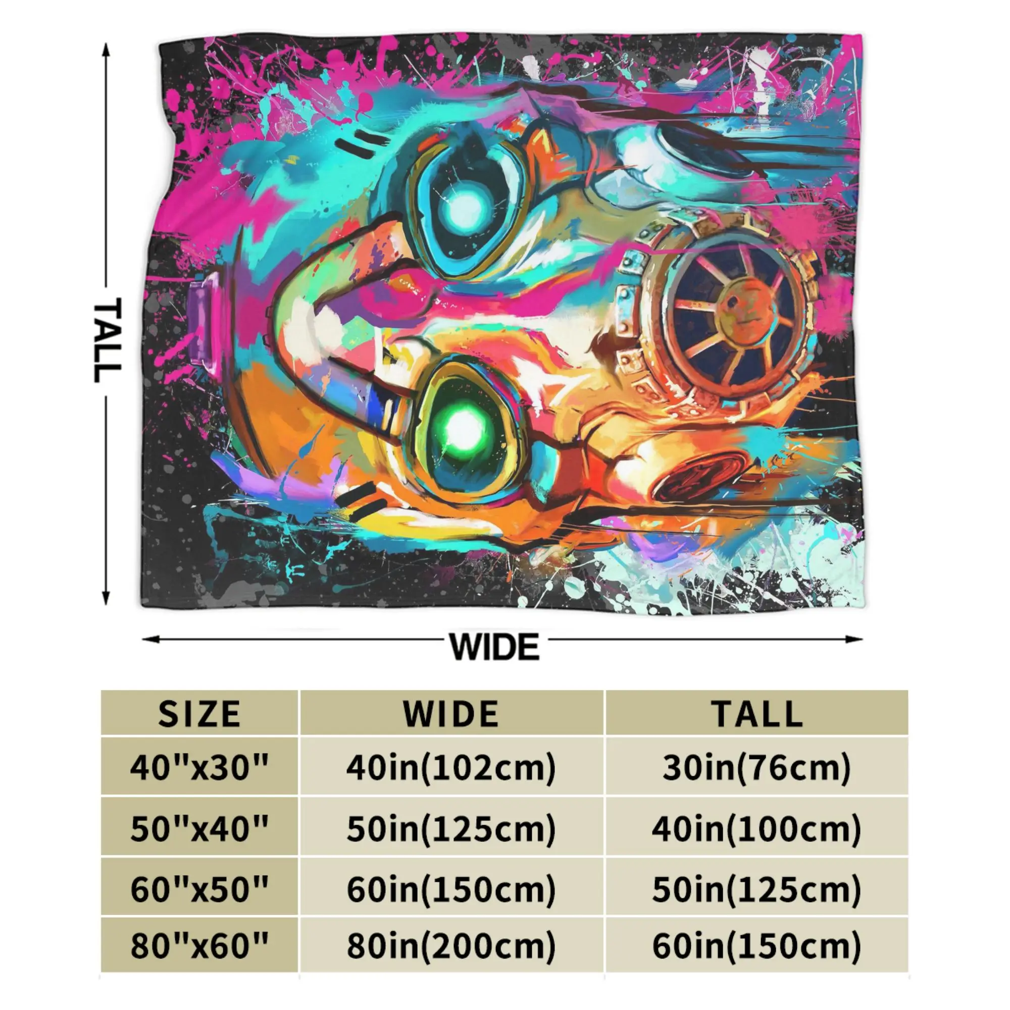 بطانية لعبة Borderlands 4 من الفلانيل الناعم هدايا مريحة رمي البطانيات لحاف #5