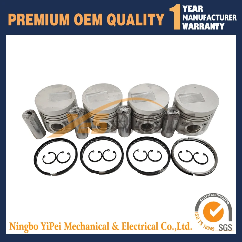 

4pcs STD Piston & Ring Set Kit For Mitsubish S4Q S4Q2 Engine
