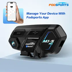 Fodsports M1-S Pro motorcycle bluetooth intercom helmet bluetooth headset wireless Interphone,10 riders 2000M,Support APP.