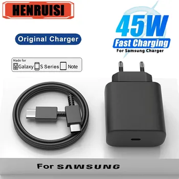 Orijinal PD 45W şarj Samsung Galaxy S22 S23 S21 S20 Ultra S10 not 10 + 5G artı A53 USB tip C süper hızlı şarj kablosu