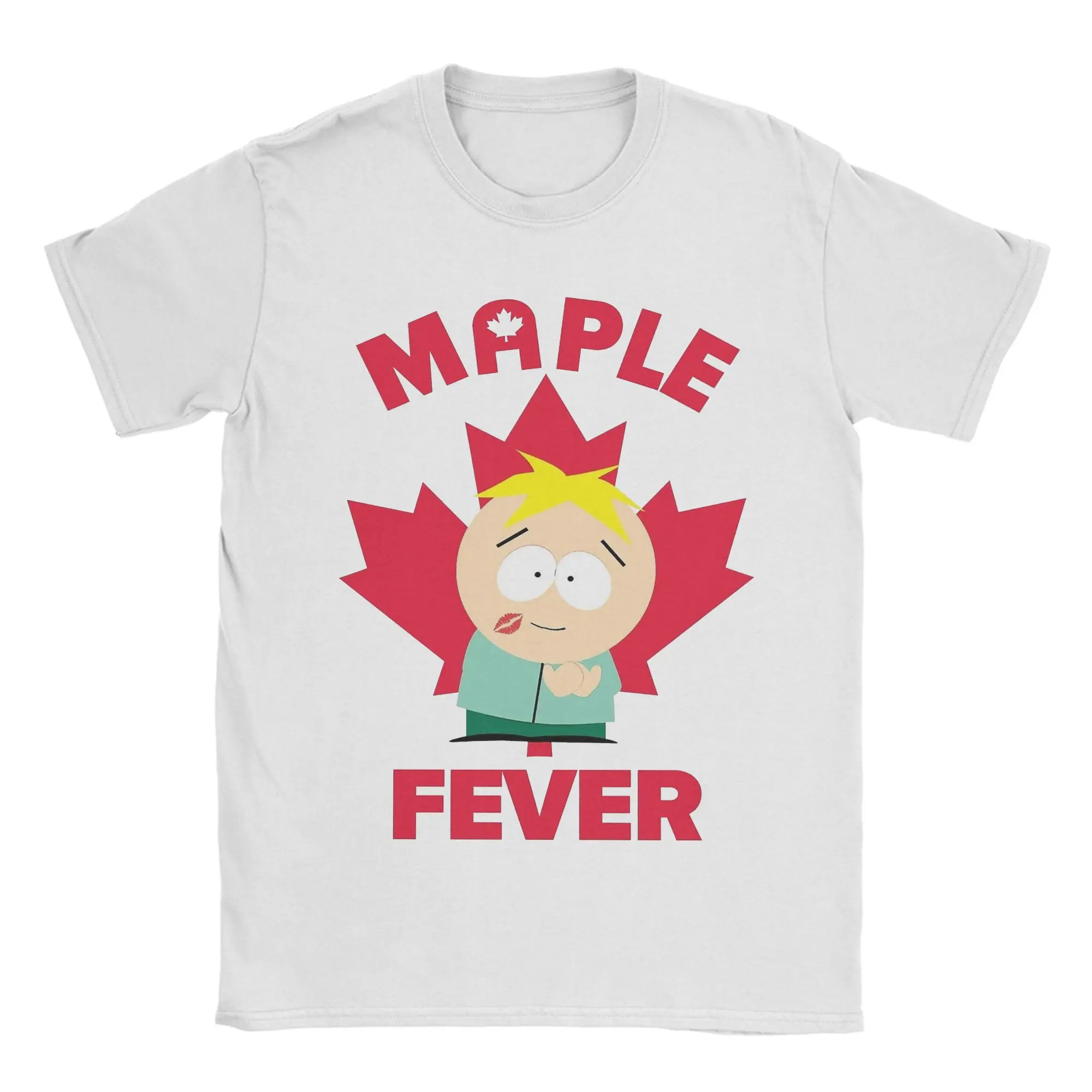 Cool Southparks  T-Shirt Men Women Crewneck Cotton T Shirts Butters Maple Fever Short Sleeve Tee Shirt Plus Size Clothes