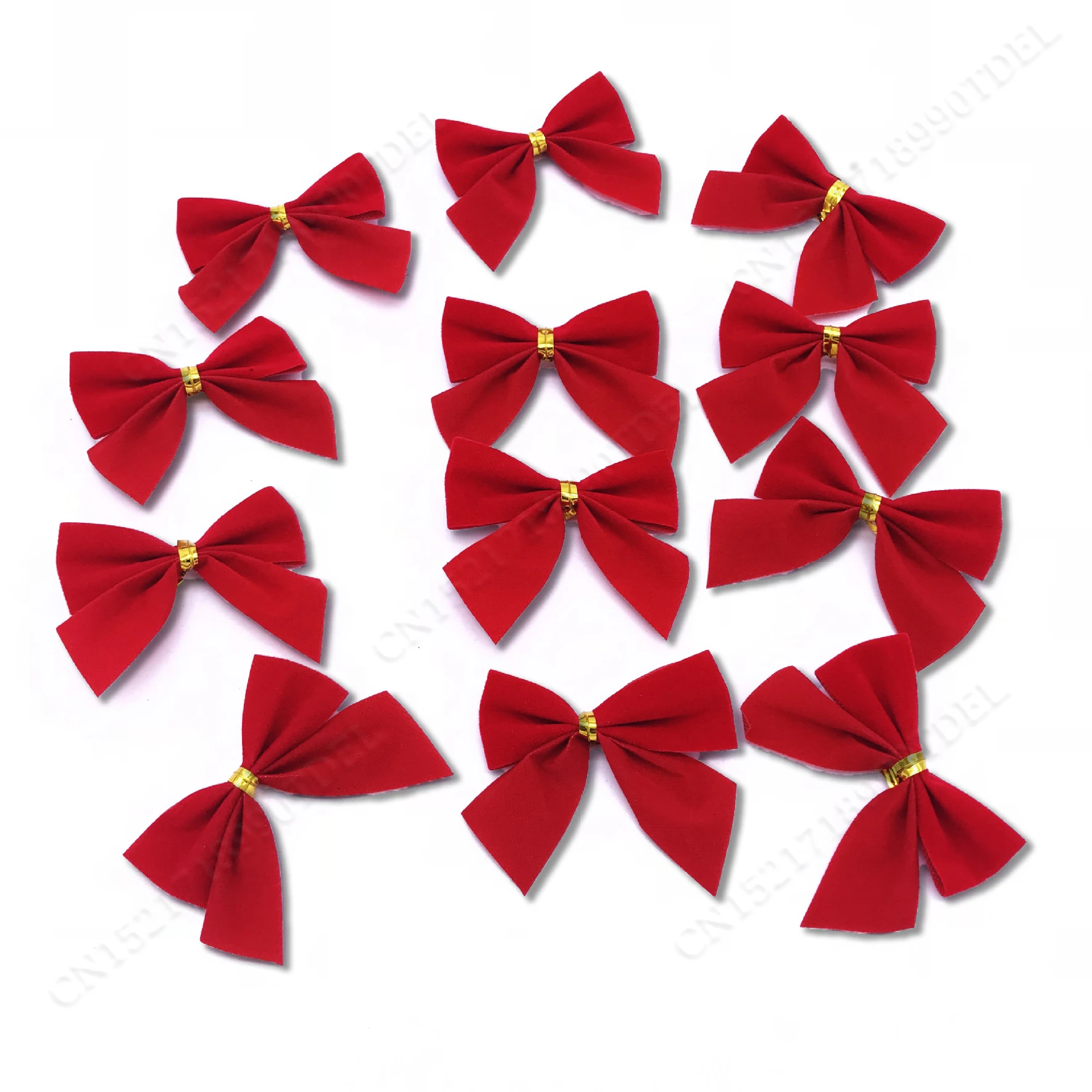 12pcs Christmas Bow Christmas Decorations For Home Gold Red Bowknot Xmas Tree Ornaments New Year 2024 Navidad Decor Supplies