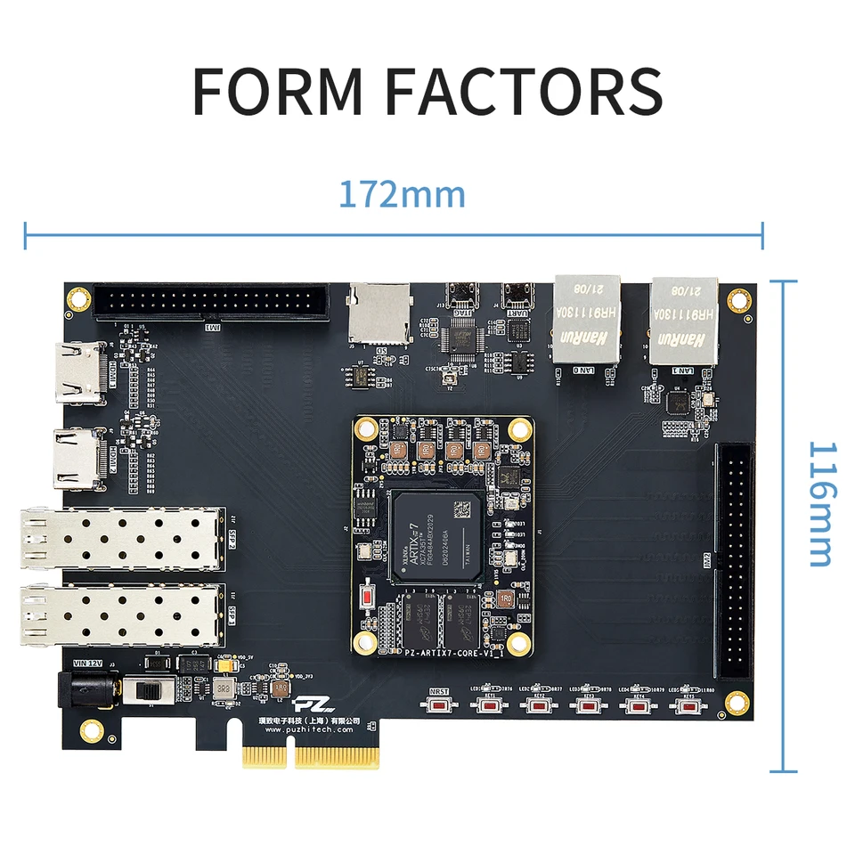 PUZHI 7A035 7A075 7A100 7A200 Card: Xilinx SoC Artix 7 35T 75T