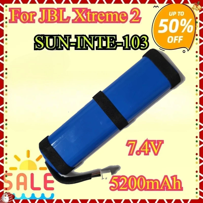 

For SUN-INTE-103 2INR19/66-2 ID1019 Bluetooth Speaker Battery New 7.2V 5200mAh For JBL Xtreme 2 Replacement Battery
