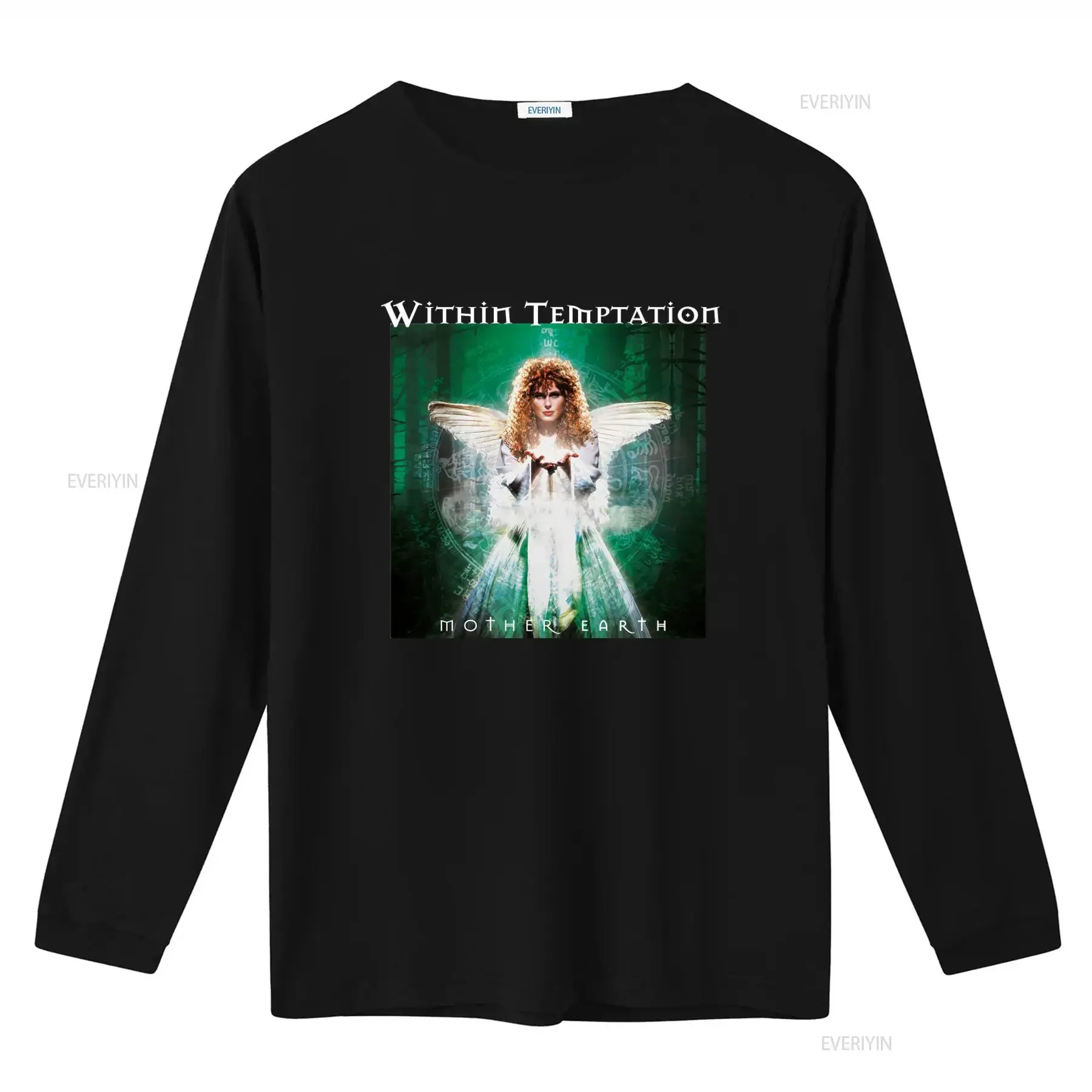 Within Temptation Mother Earth Design Official Licensed T shirt for Rock Fans vintage Washed Stretched Breathable Versatile
