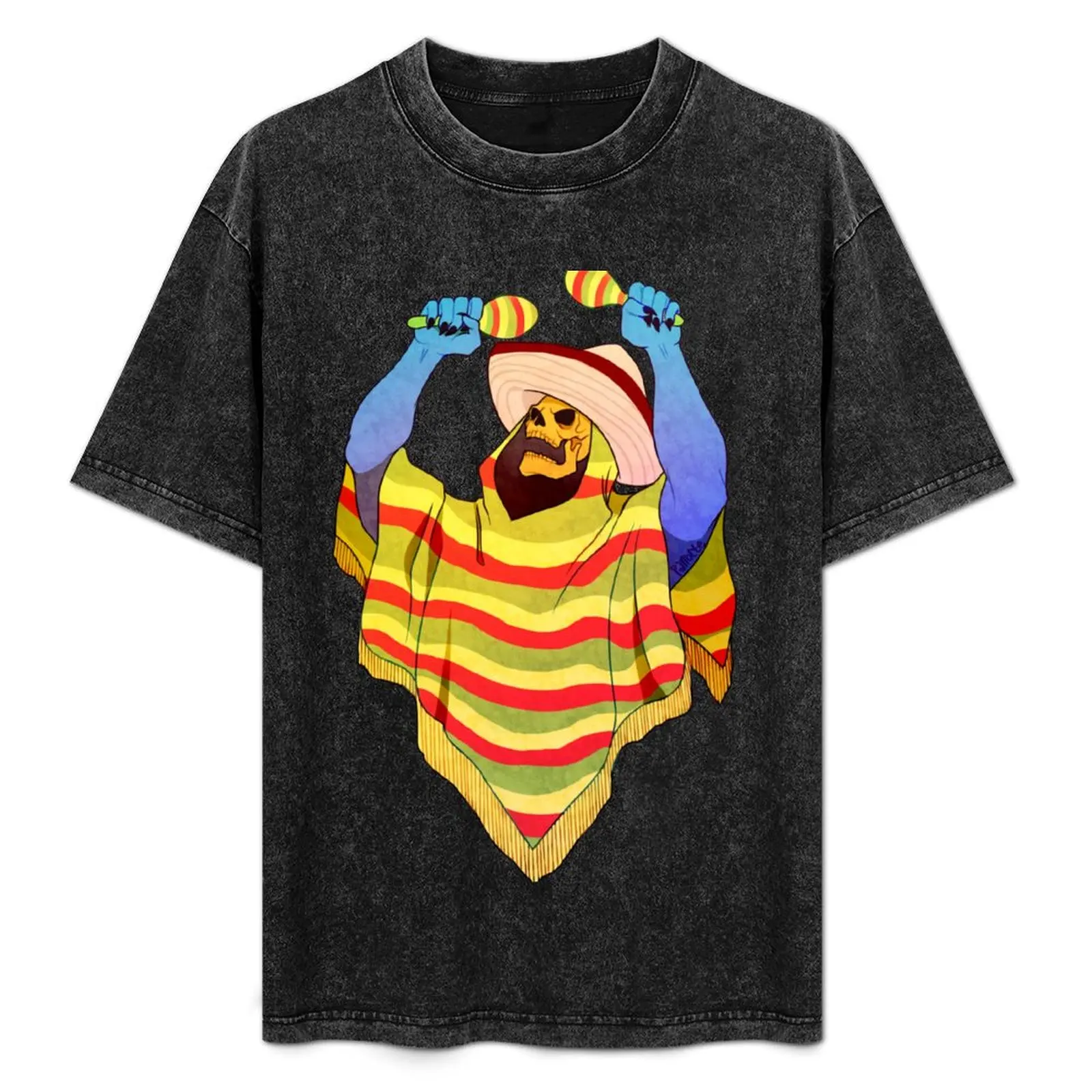 

mexican skeletor T-Shirt Casual Trendy Streetwear Tee Shirt
