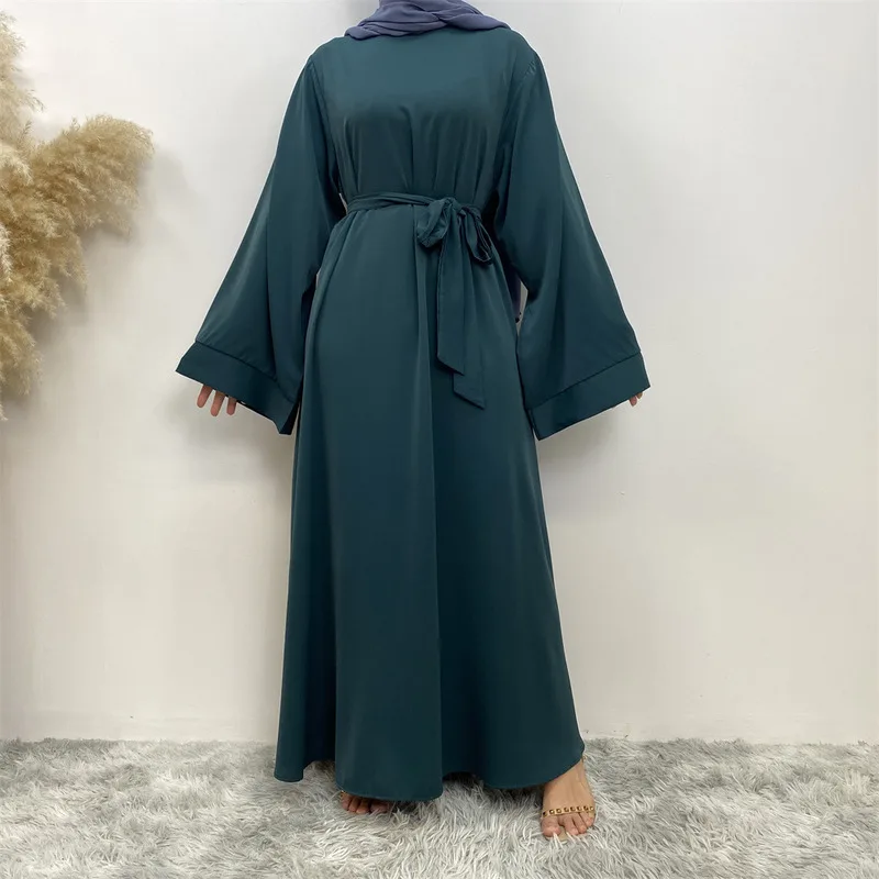 

Eid Ramadan Muslim African Dresses Women for Open Abaya Kimono Inner Maxi Dress Hijab Sets Dubai Islamic Clothing Arab Robe