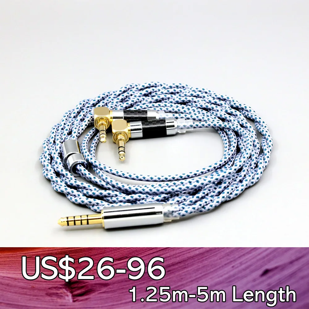 

99% Pure Silver Mix Graphene OCC Shielding Earphone Cable For Verum 1 One Headphone Headset L Shape 3.5mm Pin LN008660