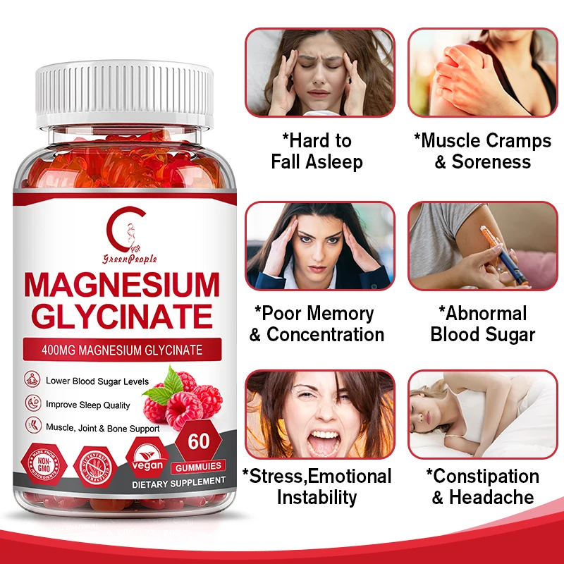 Magnesium Glycinate Supplement with Calcium Potassium Sodium Coq10,vitamin,sleep Support,muscle Relaxation,stress Anxiety Relief