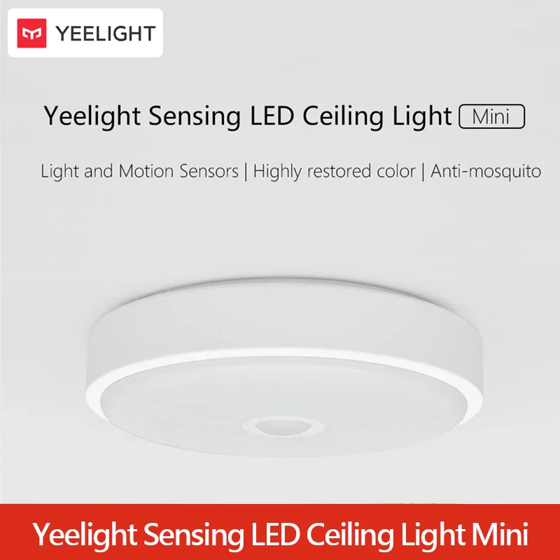 

Светодиодный потолочный светильник Yeelight Sensing Mini с датчиком света человеческого тела, автоматический датчик света, 670 лм, высокая яркость, средство от комаров 5700K