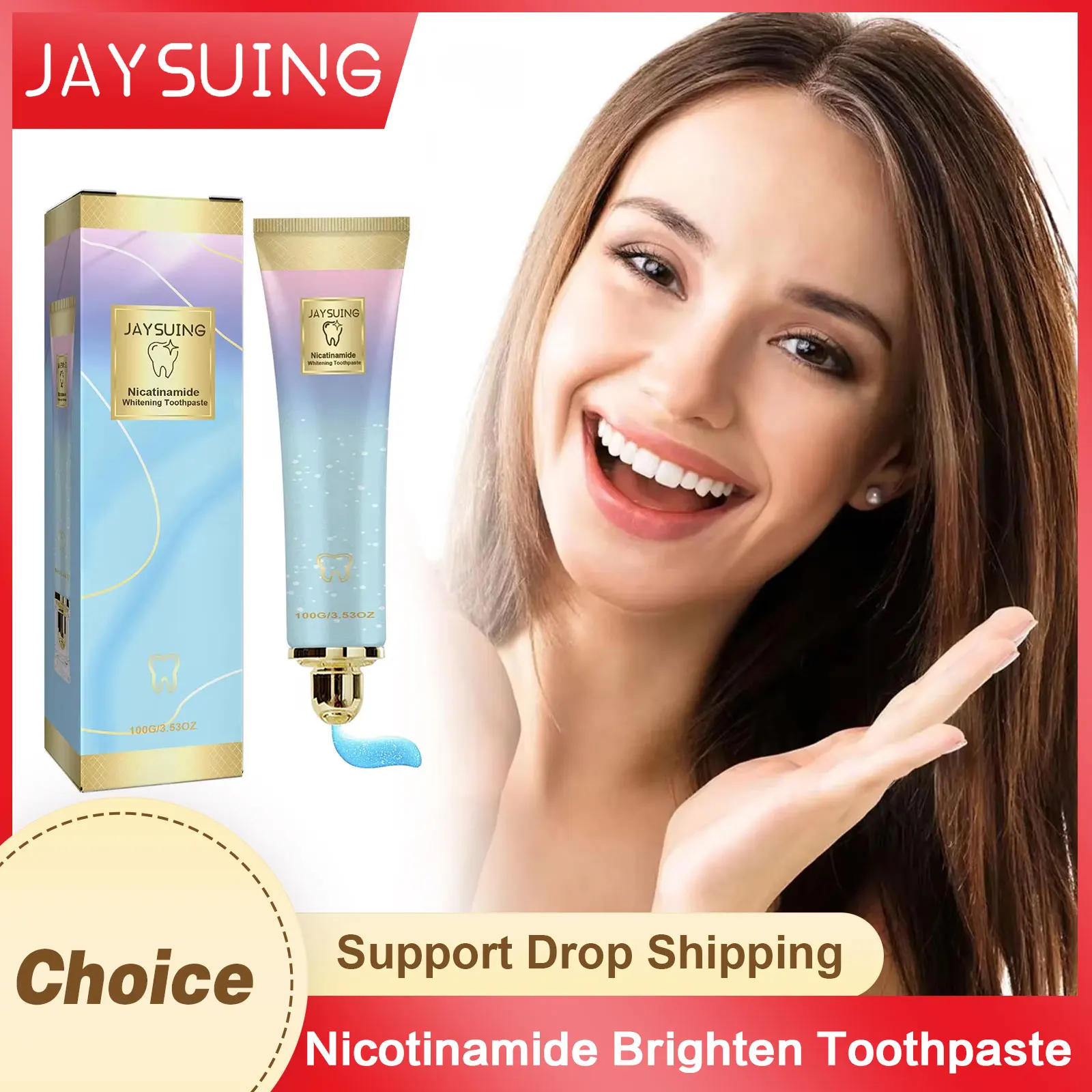 

Bleach Toothpaste Stain Removal Dental Plaque Cleansing Yellow Tooth Fresh Breath Oral Gum Care Brighten Nicotinamide Toothpaste