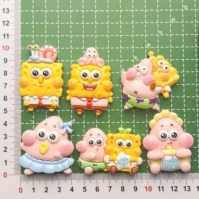 Potdemiel DIY аксессуары Губка Боб и Патрик Стар полимерные брелки, наклейки на холодильник, декоративные материалы ручной работы