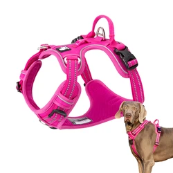 Winhyepet Training Dog Vest Pet Reflectiv Light Nylon Padding Dog service Harness Protective Clothes For Small Meduim Large