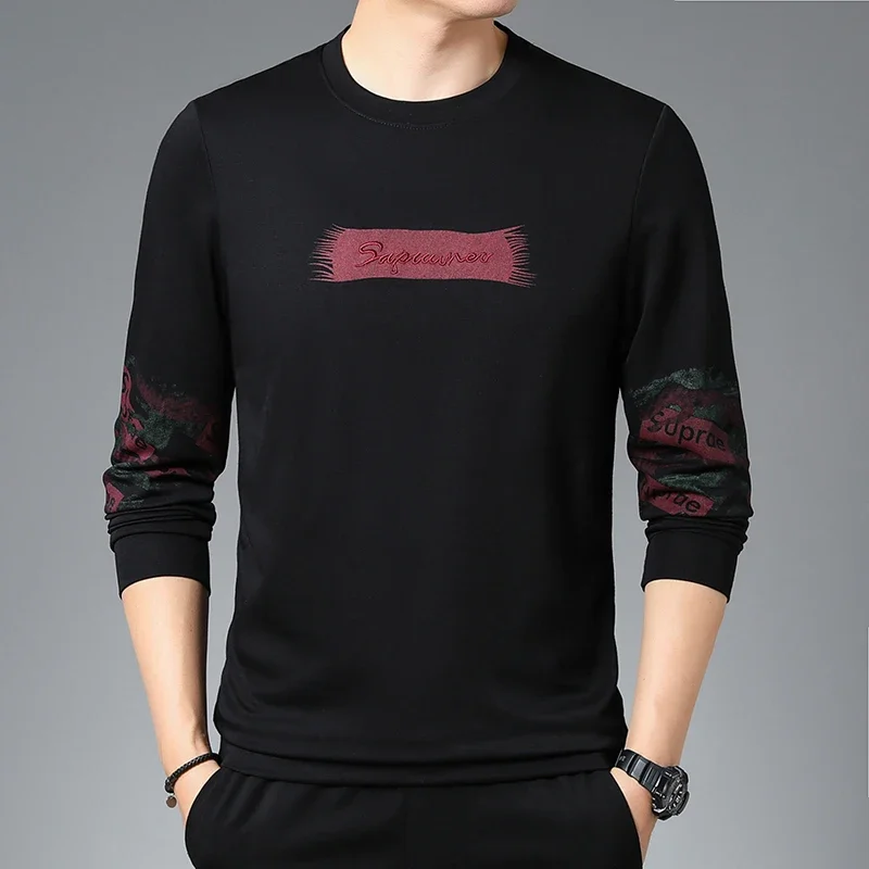 Herren Frühling personal isierte Mode lässig vielseitige Langarm Hoodie dünnes Top