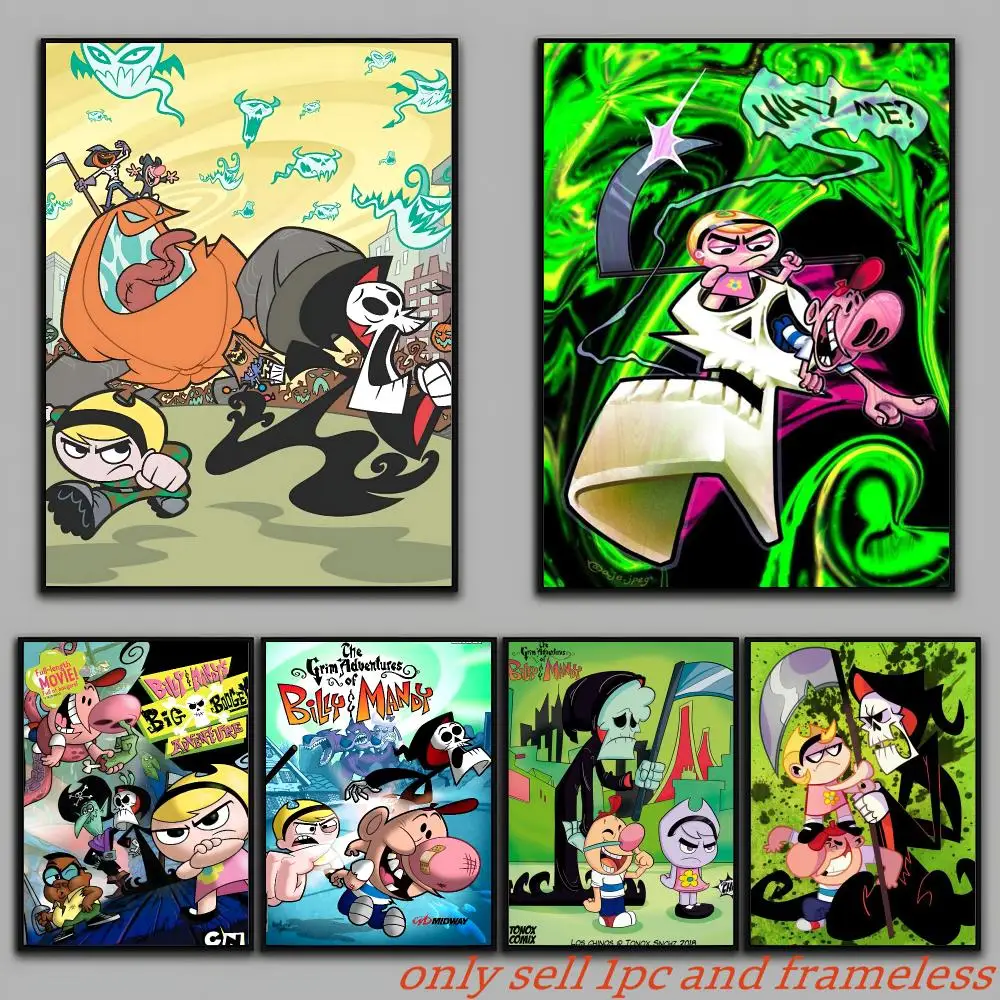 Cartoon T-The Grim Adventures of Billy & Mandy Poster Art with prints Home bedroom living room decoration gift
