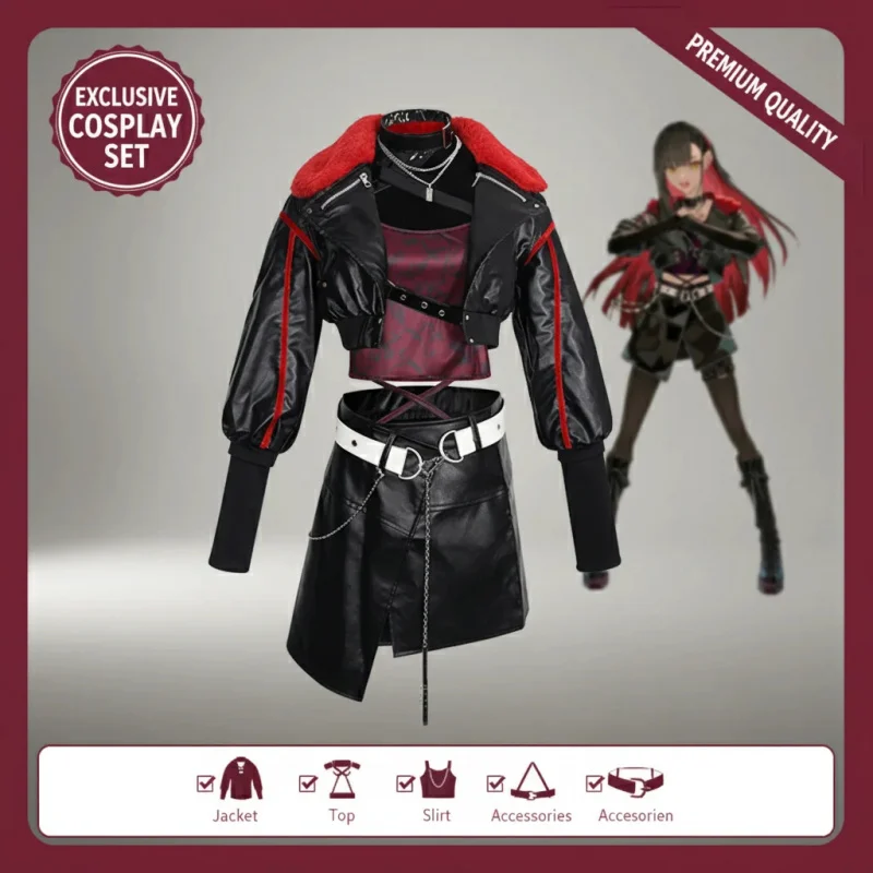 

Anime Shiraishi An Cosplay Costume Set Coat Skirt Uniform for Women Halloween Party Play Outfit