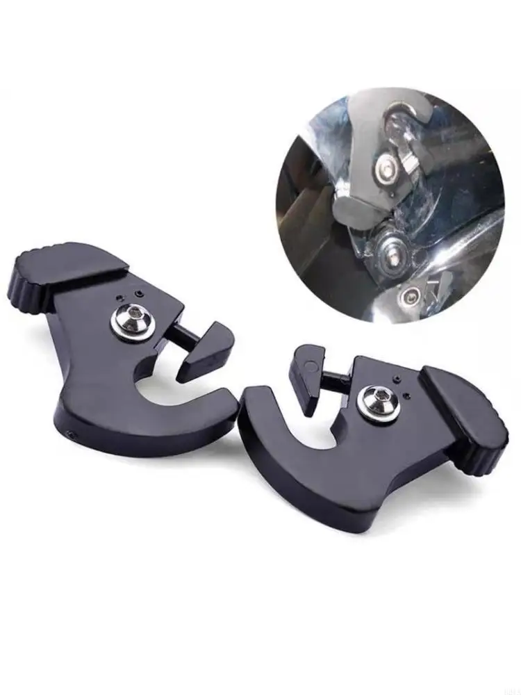 

Motorcycle External Lock Clip 2Pcs Detachable Aluminum Alloy Rotary Sissy Bar