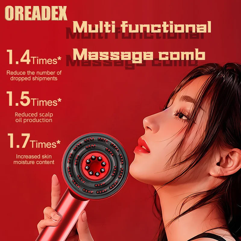 OREADEX Electric Massage Comb Portable Infrared Therapy Comb with Easy Activation And Massage for Hair Follicles On The Head