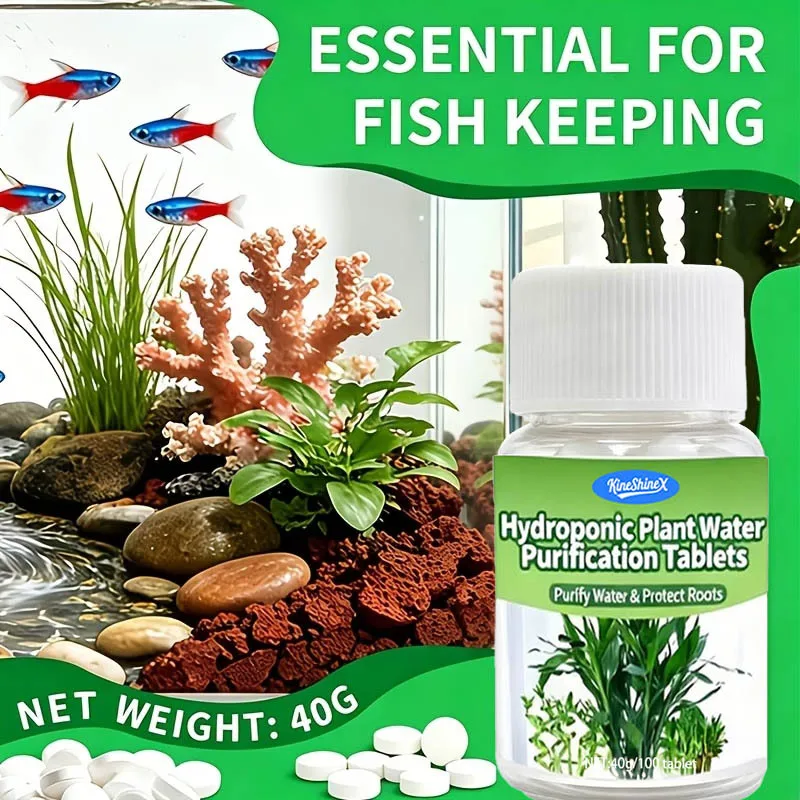 Hydroponic Water Purification Tablets-Instant Water Suitable for Aquariums,Potted Plants & Hydroponic Systems,for Aquatic Garden - view 6