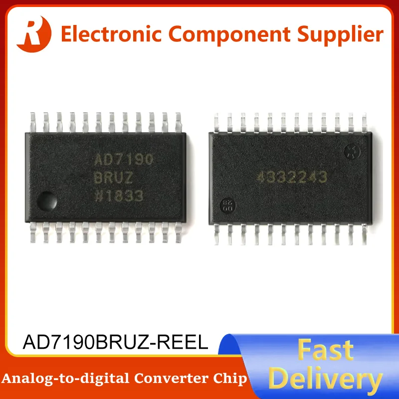 AD7190BRUZ-REEL TSSOP-24 AD7190 AD7190BRUZ 100% Brand New Original 24-bit Σ-Δ Analog-to-digital Converter (ADC) Chip in  Stock