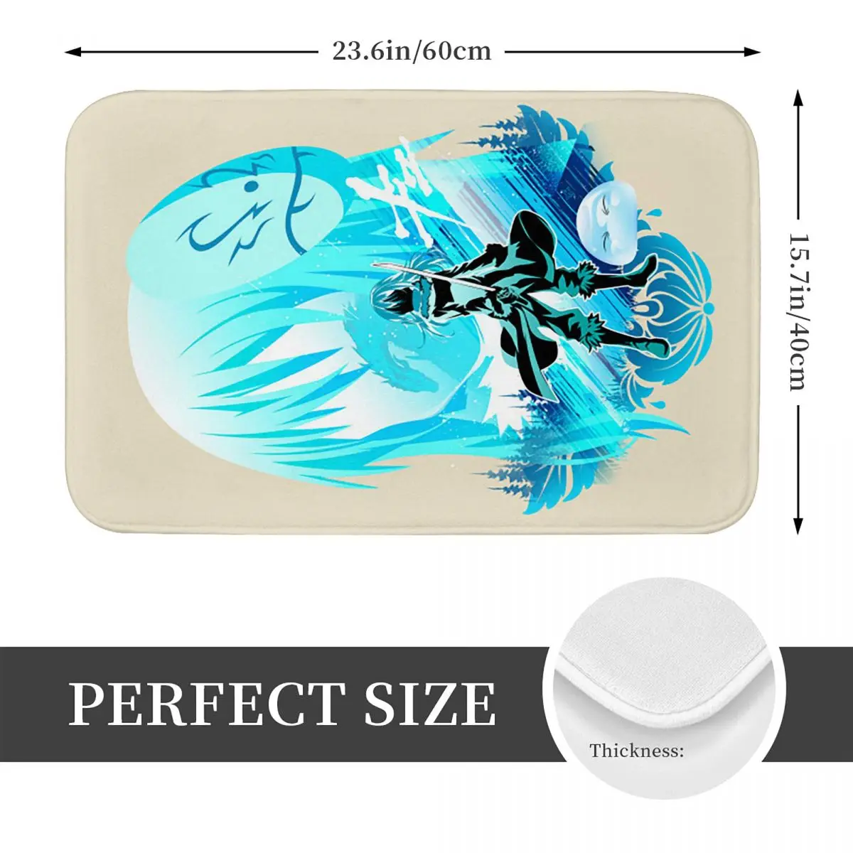 I Got Reincarnated As A Slime Anime Non-slip Doormat Floor Mat Water oil proof Carpet Rug for Kitchen Entrance Home Footpad Mats