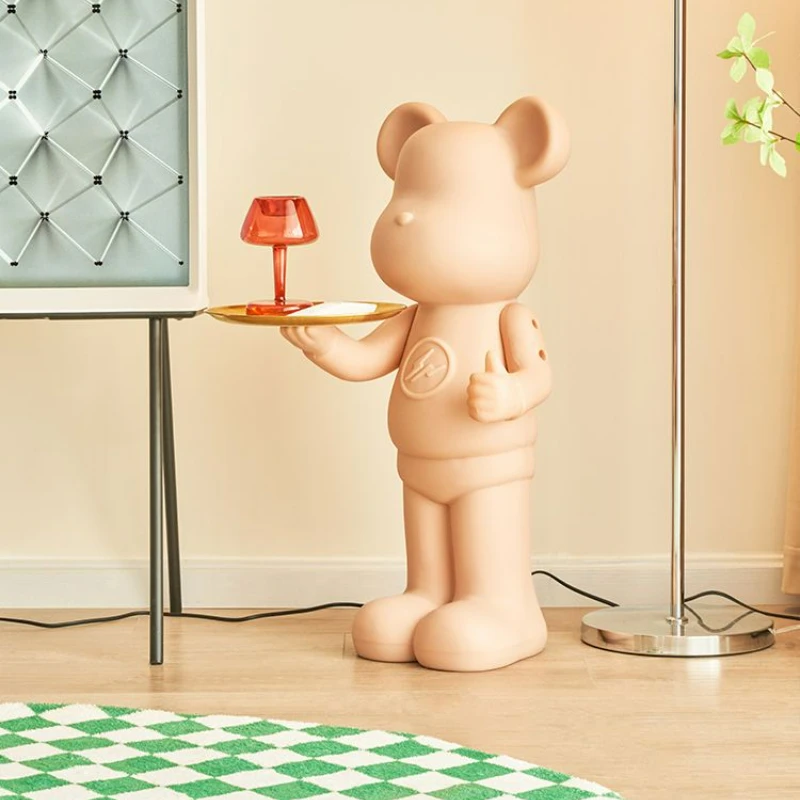 

Creative Sofa Side Table Living Room Modern Luxury Little Bear Small Tea Table Bedside Animal Modeling Corner Table Tables Mesas