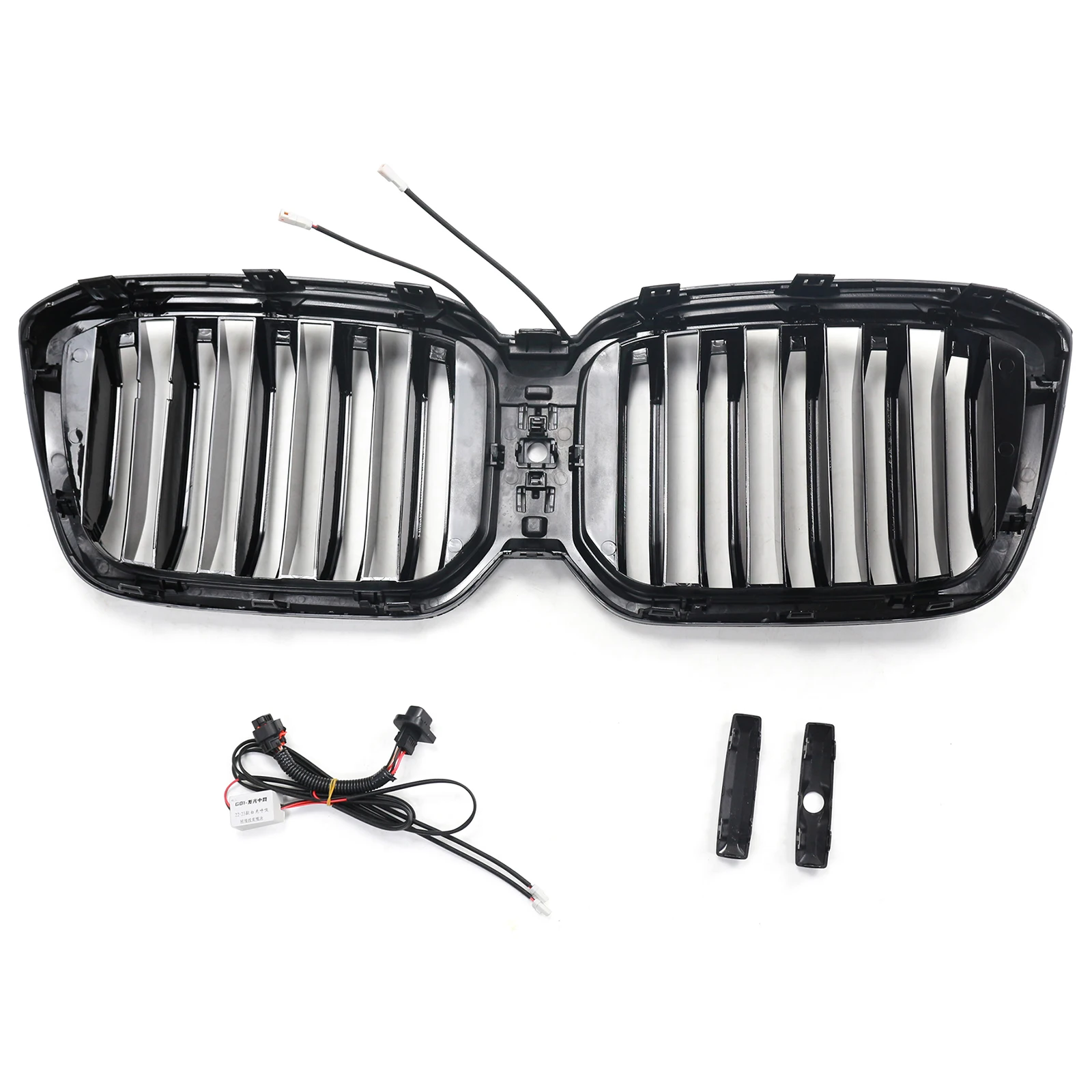 

Двойная глянцевая черная решетка радиатора (ноздри) для BMW X3 G01 X4 G02 2022-2025