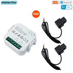 Tuya-Compteur d'énergie WiFi Smart Life, bidirectionnel, 2 canaux, pince, application, moniteur, exportation solaire, alimentation de l'âme, AC 110V, 240V, 120A