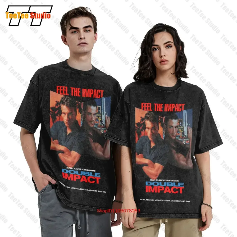 Double Impact Van Damme 1990S 90S Movie Vintage Oversized T-Shirt 5ODM