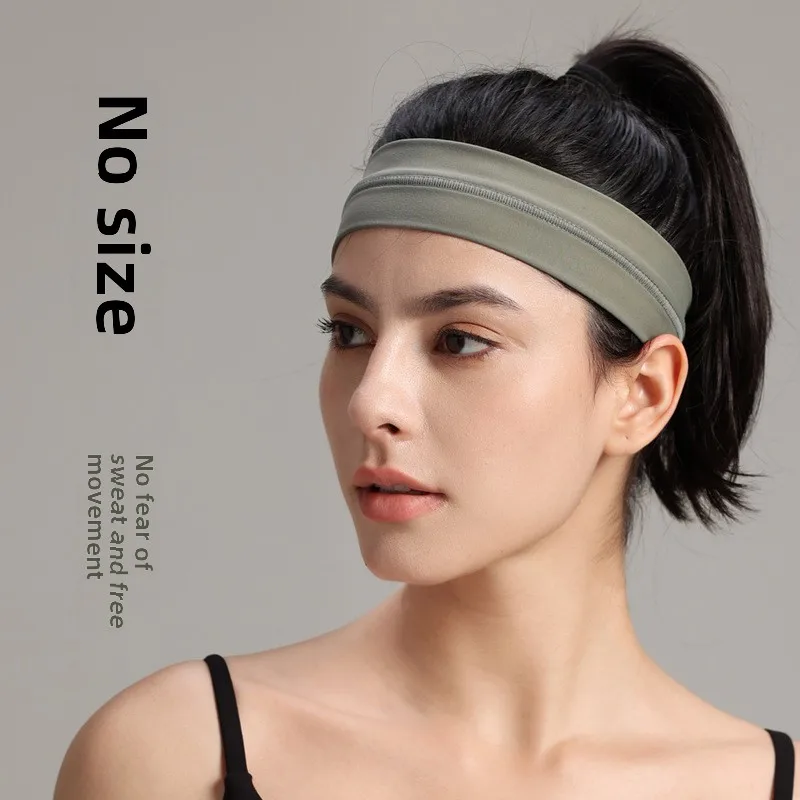 Sports Headband Solid Color Yoga Headscarf High Elasticity Running Elastic Fitness Can Be Tied Portable Headband Breathable