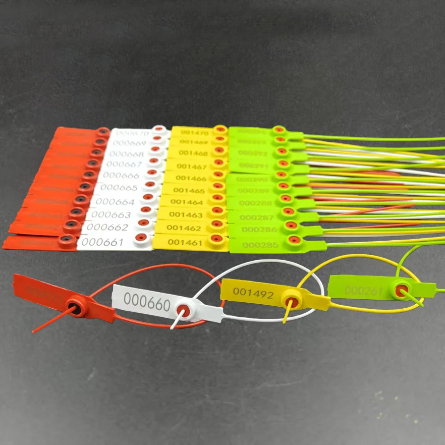 100pcs Anti-Tamper Shipping Package Seals, Self-Locking Disposable Security Tags With Serial Numbers for Clothes, Shoes, Bags