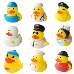 Jouets de Bain en Forme de Canard Mignon en Caoutchouc Jaune pour Bébé, Lavage de Lumière, Natation, Son à Presser, Cadeau Amusant pour Enfant, 1 Pièce