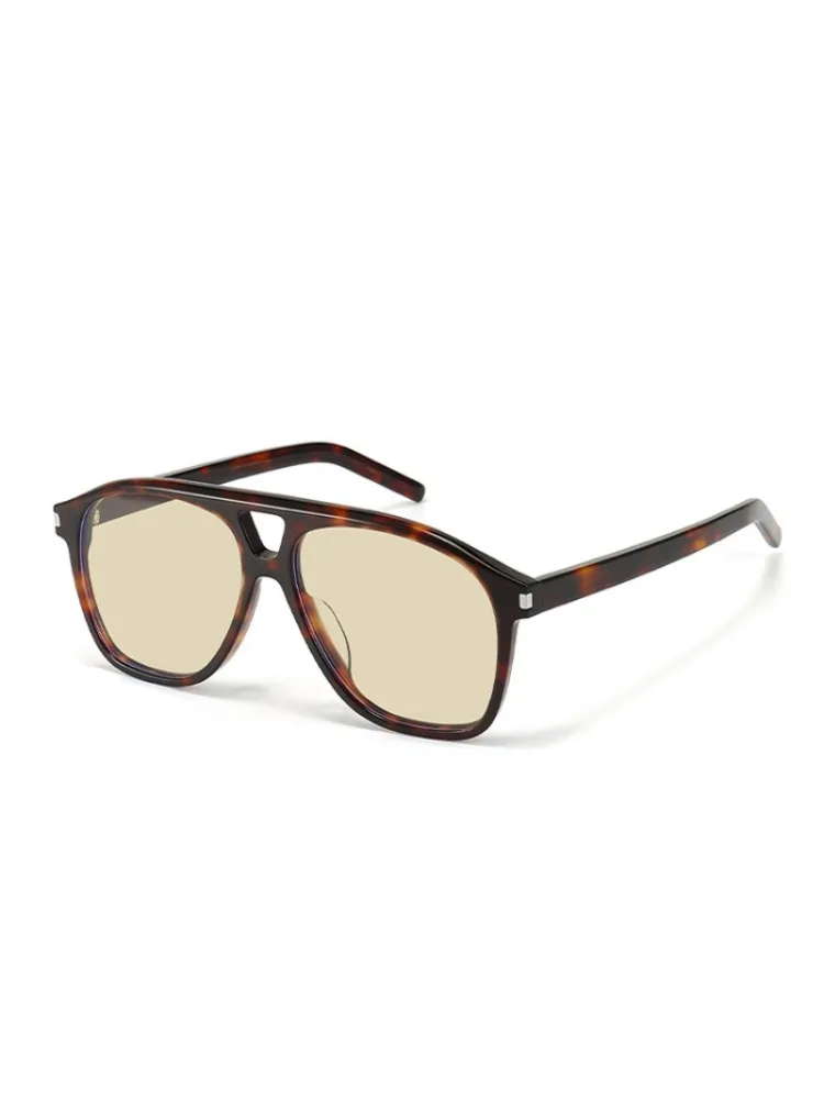 Oversized Acetaat Zonnebrillen voor Heren Dames 58mm Grote Lens Mode Pilot Montuur UV400 Trendy Grote Bril voor Brede Gezichten - afbeelding 2
