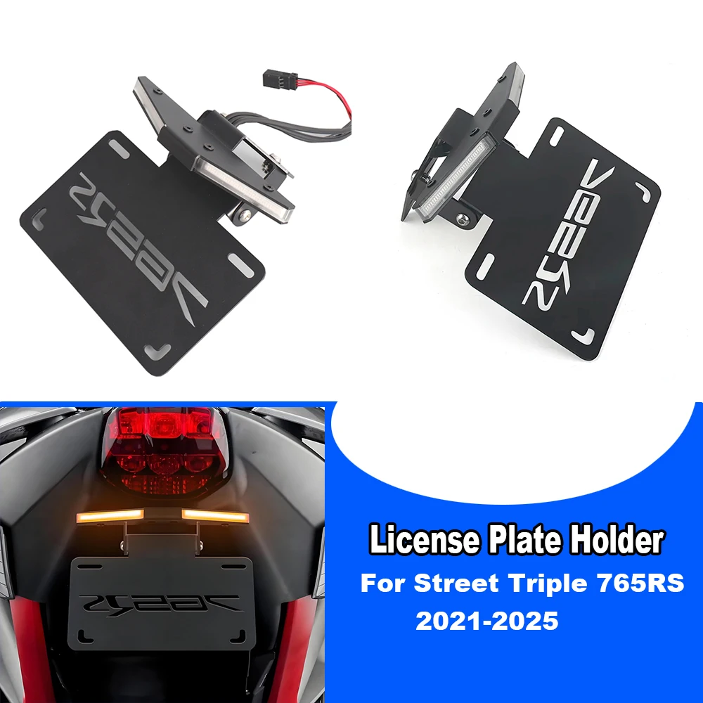 

﻿ For Street Triple 765RS 765 RS 2021-2025 New Motorcycle License Plate Holder Tail Tidy Fender Eliminator Tailstock