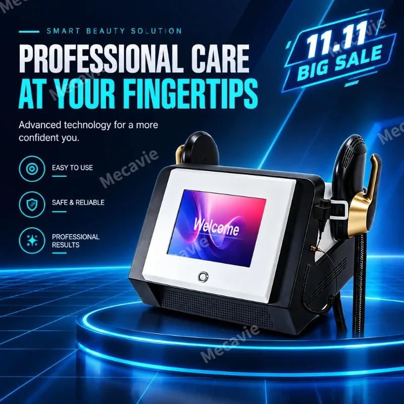 Multi Function Beauty And Fitness Machine With Dual Rf Handles Smart Touch Screen Pelvic Trainer And Ems Technology