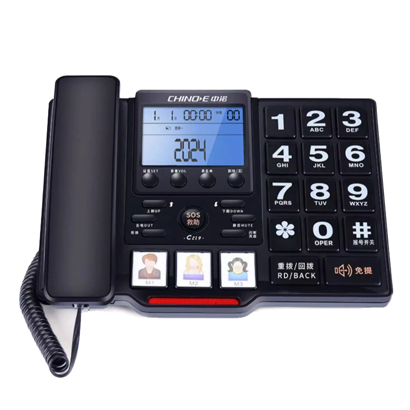 Big Button landline Phone fast dial desk table Care Landline office home with lound speaker for old man woman photo card