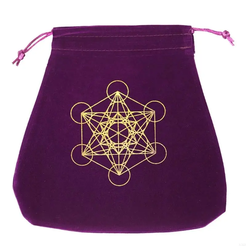 Borsa stoccaggio del velluto portatile per sacchetto divinazione Metatron Card per bambini ADU A70D