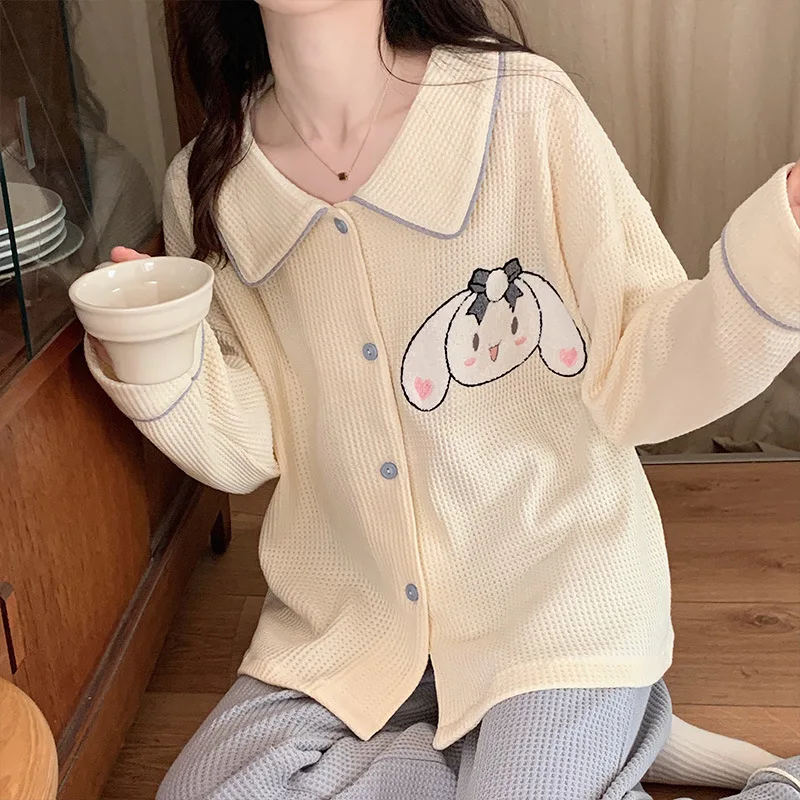

Новый Симпатичный хлопковый костюм Sanrio Cinnamoroll Stellalou Lotso, Осенний мультяшный милый Рождественский подарок для девочек