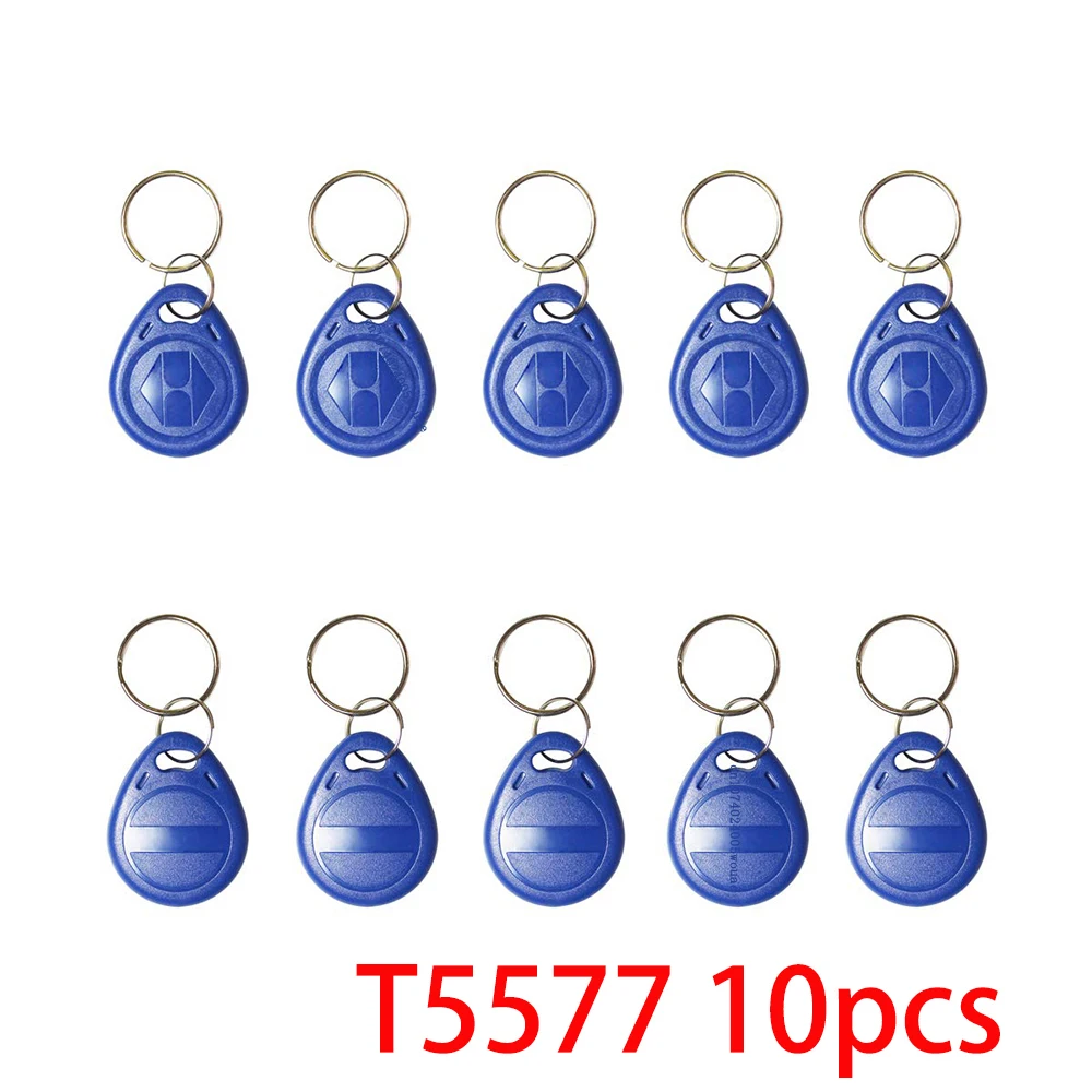 10pcs T5577 125KHz Key Copy Rewritable Writable Rewrite EM ID Keyfobs EM4305 RFID Tag Ring Card Proximity Token Access Duplicat