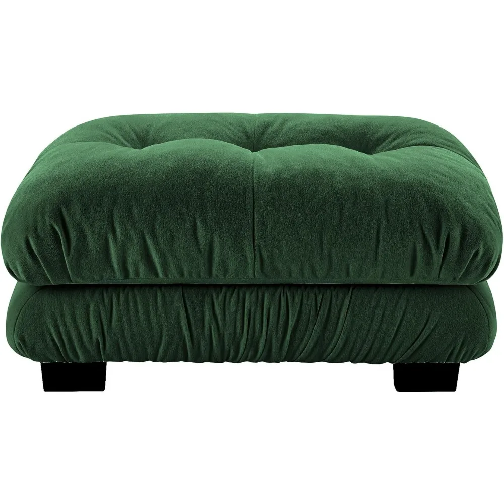 Otomana verde ecológica con asientos cómodos y opciones de muebles de salón versátiles