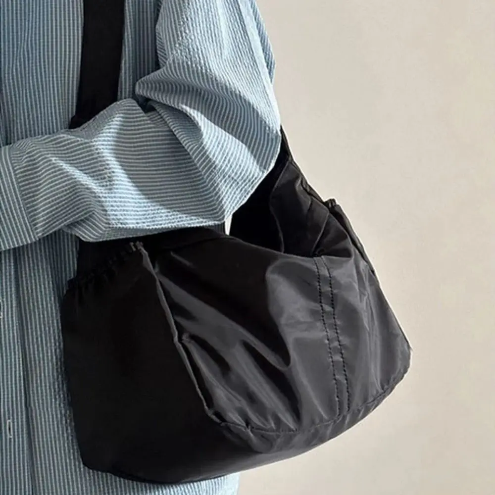 

Повседневная сумка через плечо большой емкости, однотонная регулируемая нейлоновая сумка-тоут с застежкой-молнией, водонепроницаемая спортивная сумка-мессенджер для спортзала