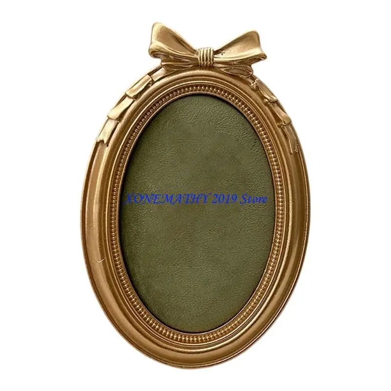 

F42F Elegant Bowknot Resin Jewelry Display Stand Fabric Lined Earring Necklace Holder