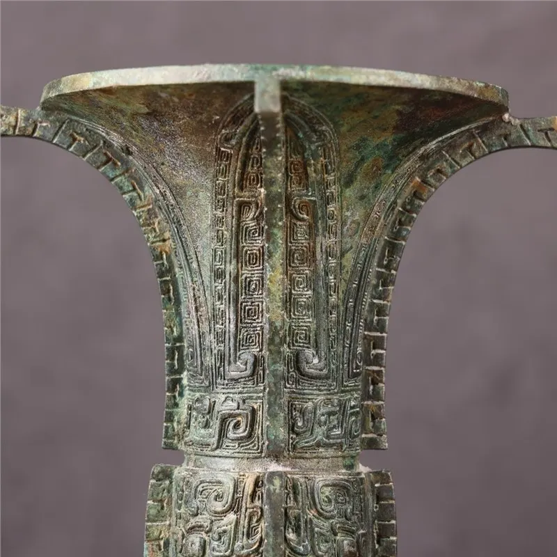 Tongxiangde Bronze Ornament Yuzun Pure Copper Wine Offering Vessel Antique Craft Gift Museum Made